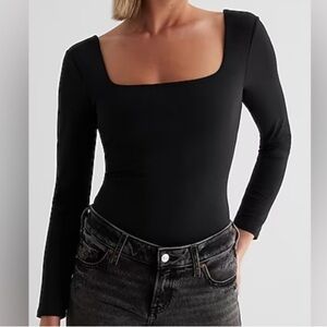 Black Body Contour High Compression Square Neck Long Sleeve Tee NWT Size XL